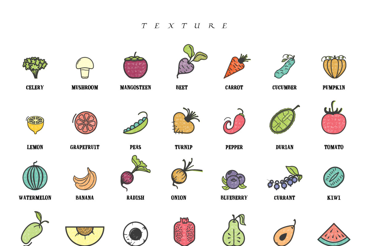 Fruits, Vegetables and Berries 42*2, an Object Graphic by zao4nik (Photo 3 of 5)