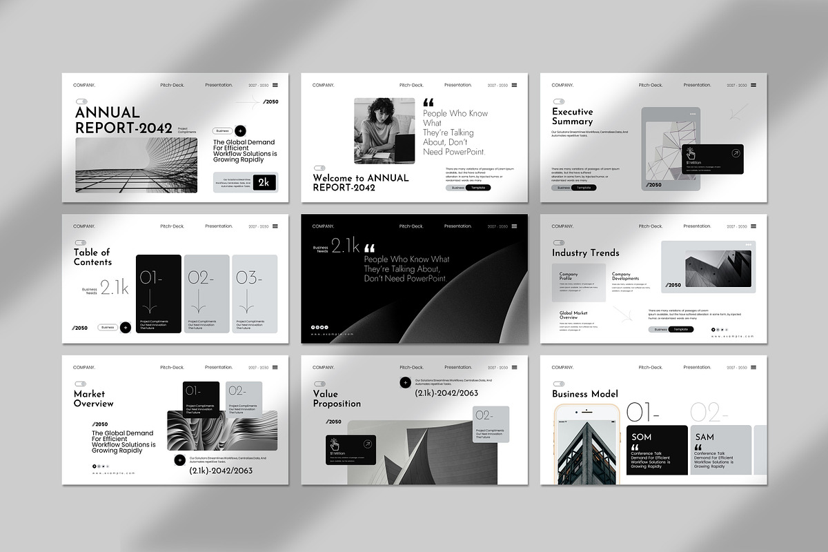 Annual Report Presentation Template, a Presentation Template by Creative-Work (Photo 5 of 9)