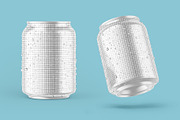 250ml 6 Small Metallic Can Mockups, a Product Mockup by Graphic Bird (Thumbnail 5 of 9)