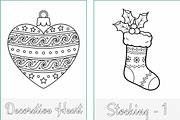 Christmas Holidays Coloring Pages, a Seasonal Illustration by Nuvame Arts & Designs (Thumbnail 16 of 21)