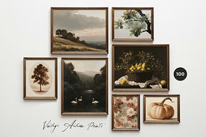 Vintage Autumn Wall Art Prints, a Background Graphic by Lana Elanor