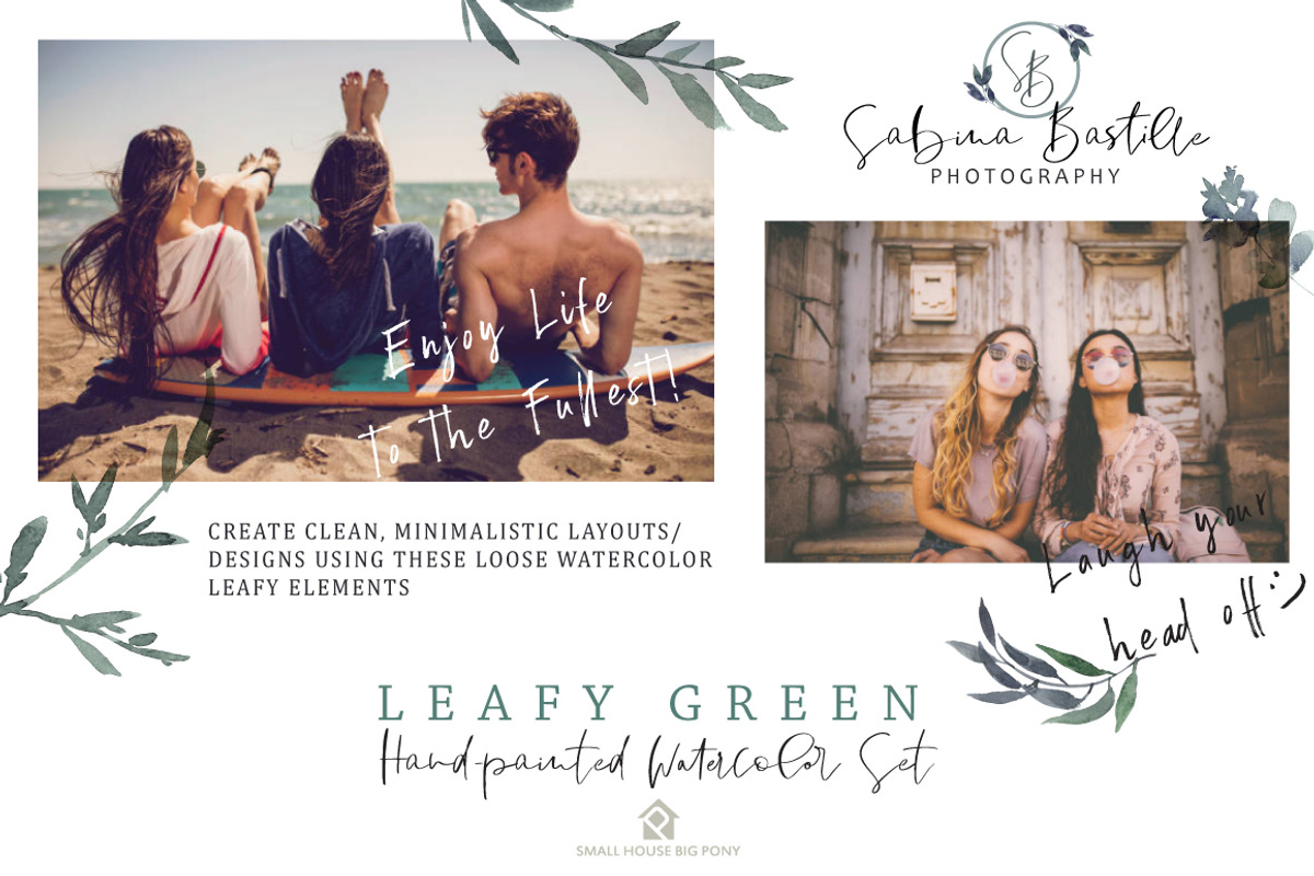 Leafy Green - Watercolor Set, a Graphic by SmallHouseBigPony (Photo 12 of 13)