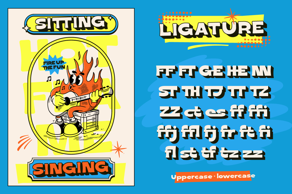 Roften - Chunky Retro Pop Font, a Sans Serif Font by Artisan Themes (Photo 6 of 11)