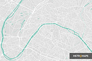Paris Map (Vector) – Pale Grid, a Graphic by MetroMaps (Thumbnail 3 of 3)