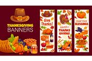 Happy Thanksgiving Day banners, a Seasonal Illustration by Vector Tradition (Thumbnail 3 of 3)