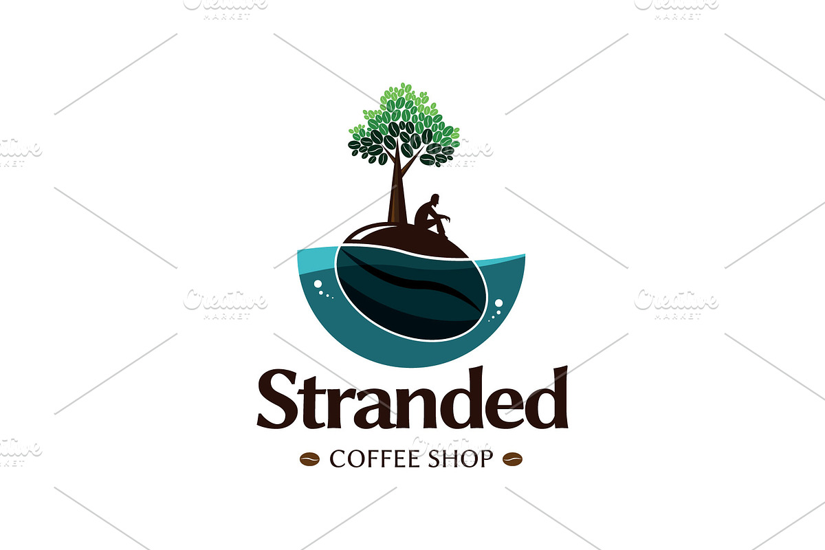 Stranded - Coffee Shop Logo, a Branding & Logo Template by ashenterprise (Photo 1 of 2)