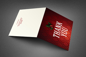 Ornate Christmas Thank You Card