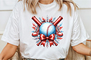 Baseball with black bow PNG, an Illustration by DreamCafeArt (Thumbnail 2 of 7)