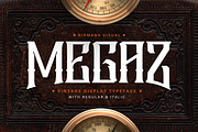 Megaz Vintage - Branding Logo Font, a Serif Font by Nirmana Visual (Thumbnail 1 of 11)