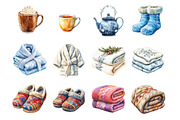 Cozy Winter Spa Watercolor, an Illustration by Design Market (Thumbnail 4 of 4)