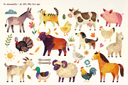 Farm Animals Watercolor Collection, an Animal Illustration by Hanna's ArtLab (Thumbnail 2 of 4)