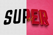 Super Girl 3D editable text effect, a Layer Style Add-On by Hello Muh (Thumbnail 2 of 2)