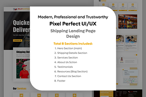 Shipping Website Landing Page Design