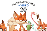 20 Summer Fox Clipart, an Animal Illustration by Pati Charm Studio (Thumbnail 1 of 8)