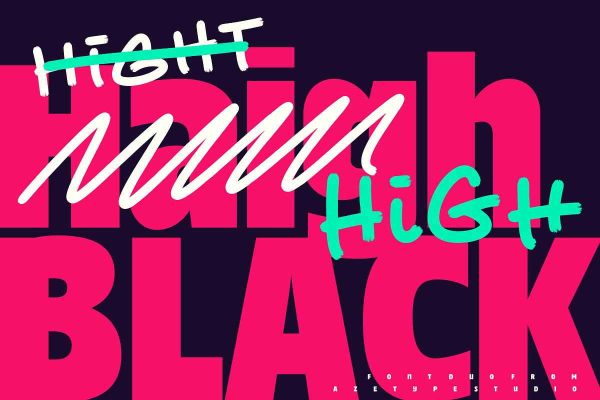 AZ High Black | A Pairing Font Duo, a Sans Serif Font by azetypestudios.com (Photo 1 of 17)