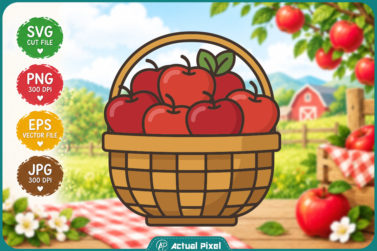 Apple Orchard Clipart Bundle, an Object Illustration by Actual Pixel (Photo 2 of 22)