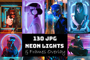 Neon Frame Overlays JPG ,Overlays, a Background Graphic by Chipshpow Graphics (Thumbnail 1 of 13)