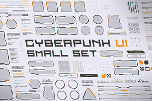 Cyberpunk UI Small Set, a Technology Illustration by Olga Ryzychenko