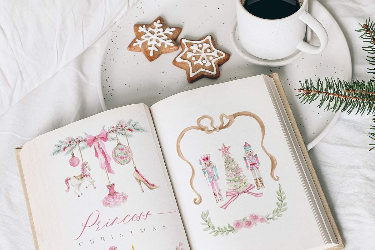 Watercolor -PRINCESS CHRISTMAS, a Decorative Illustration by Beigetime (Photo 5 of 16)