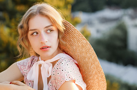 Close-up portrait of a cute girl, a Person Photo by Karpyshyn Yuliia