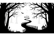 Dark Halloween Forest Design, a Graphic by BIPLOB EXPERT (Thumbnail 4 of 13)