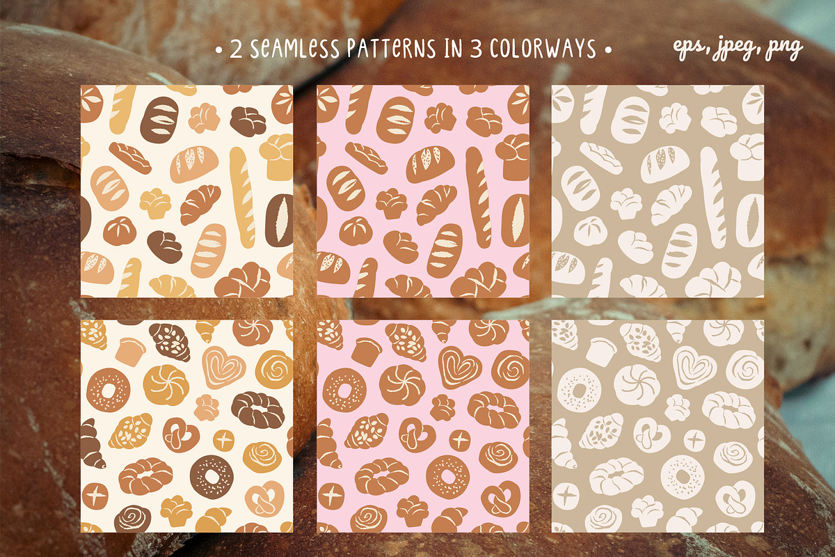 Bakery illustrations & patterns, a Food Illustration by Alenkakarabanova (Photo 5 of 12)