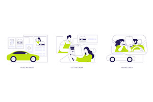 Drive in restaurant isolated cartoon, a Person Illustration by Visual Generation