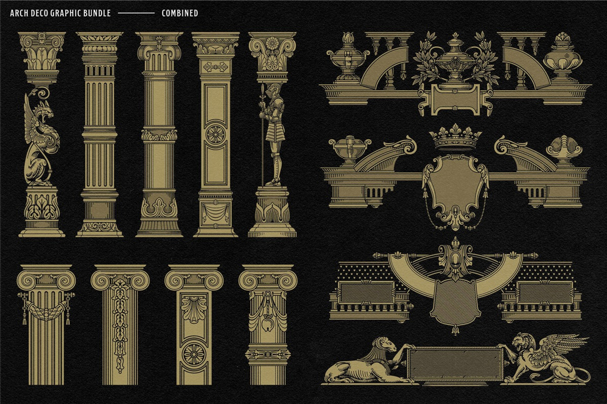 Arch Deco Graphic Bundle with Font, a Graphic by Novisouldado (Photo 6 of 6)