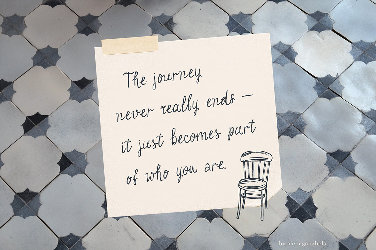 La Bohème whimsical handmade script, a Script Font by alenaganzhela (Photo 12 of 12)