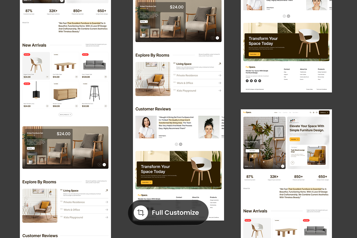 FunSpace - Furniture Landing Page preview 3