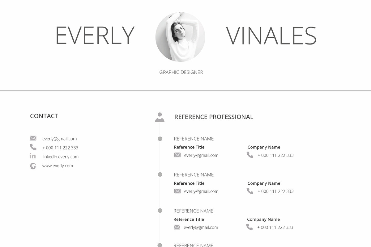 Resume Template / CV, a Resume Template by Peunayah (Photo 8 of 8)