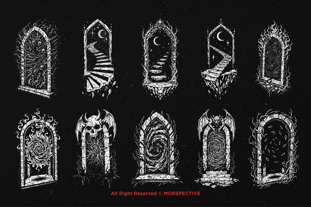 10 Bundle Dark Art Dimension Door, an Illustration by Morspective (Photo 6 of 7)