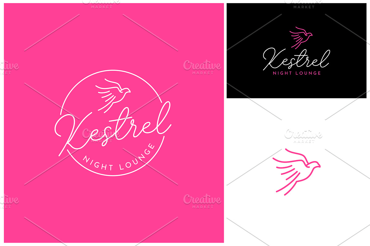 Flying Kestrel Bird Dove Pigeon Logo, a Branding & Logo Template by Enola99d