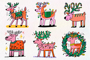 Christmas Reindeer Clipart Png, an Illustration by Dream Creation (Thumbnail 5 of 7)