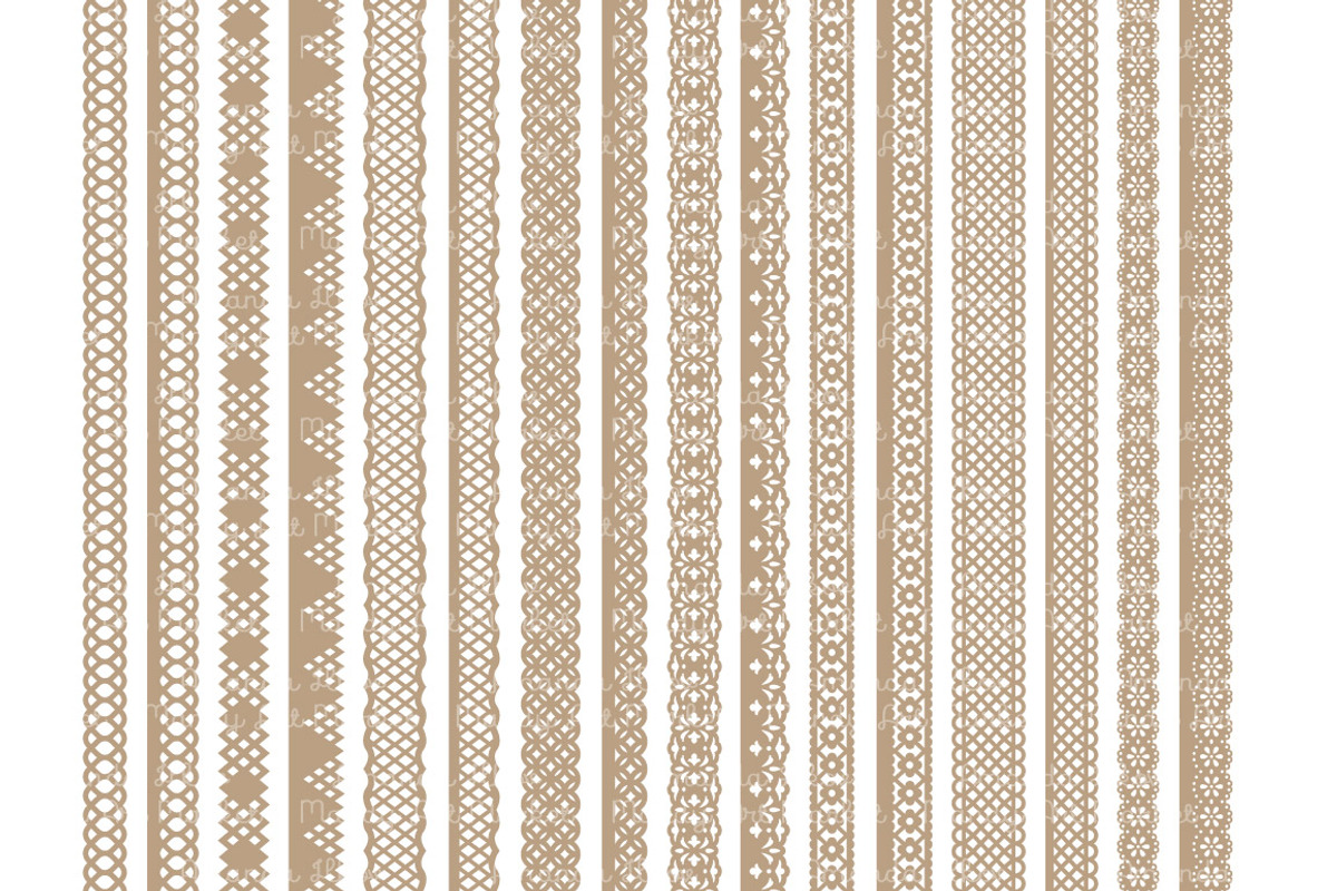 Champagne Vector Lace Borders, an Illustration by Amanda Ilkov (Photo 5 of 5)
