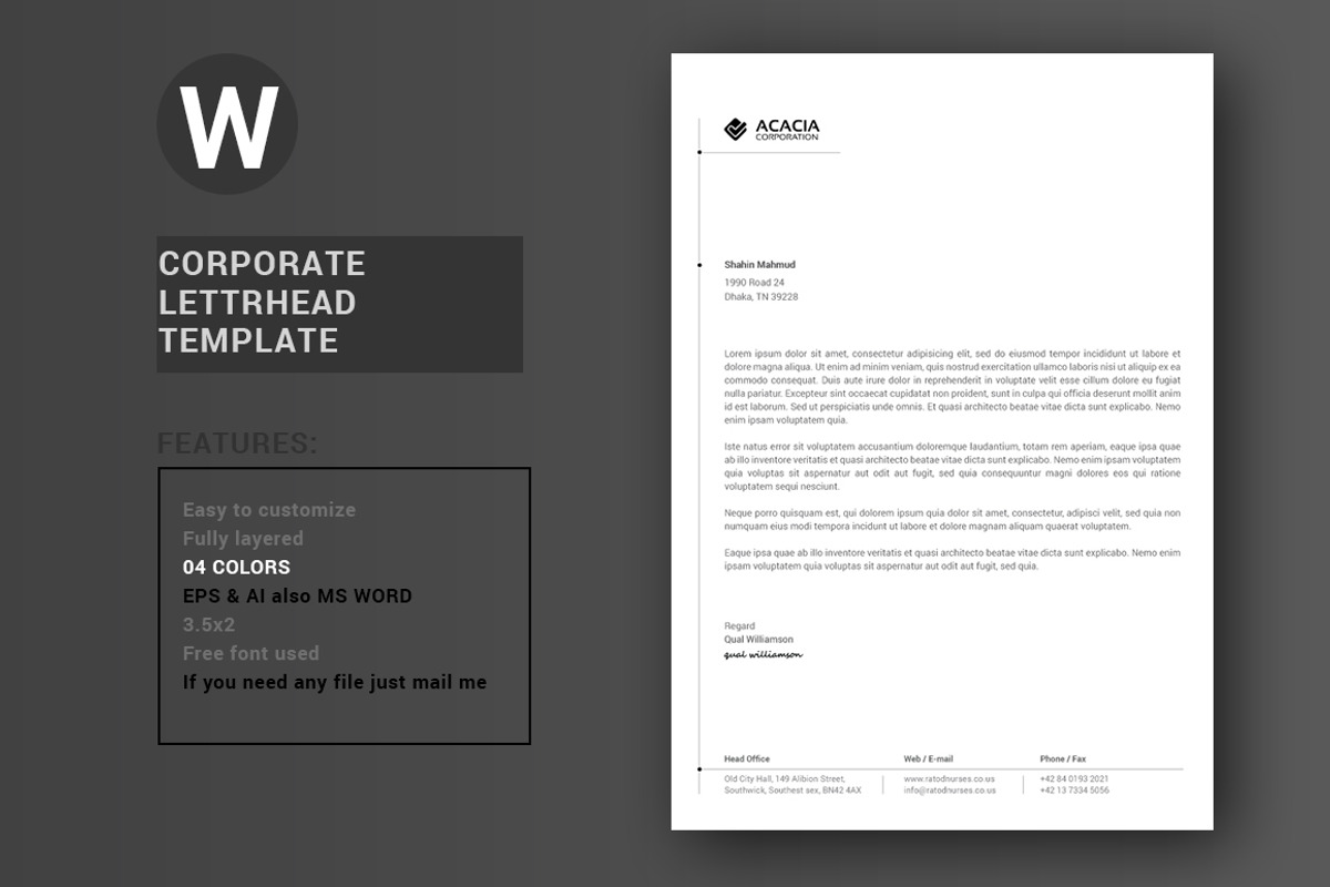 Letterhead, a Stationery Template by DesignGhar (Photo 1 of 3)