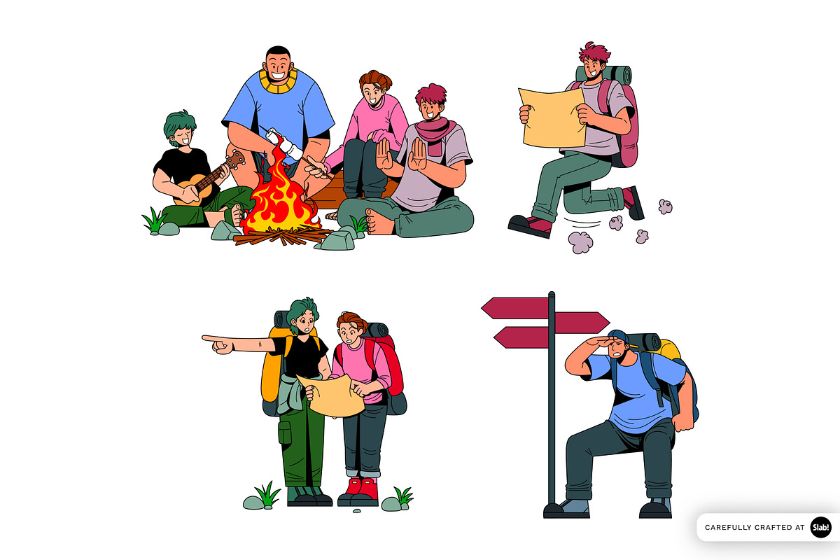 Camping Activity Character, a Person Illustration by SLAB! Design (Photo 2 of 3)