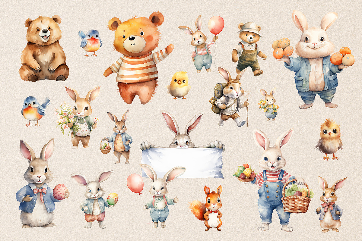 125 Spring Easter PNG Illustrations, a Seasonal Illustration by Graphicdome (Photo 6 of 16)