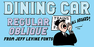 Dining Car JNL, a Slab Serif Font by Jeff Levine Fonts