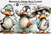 Whimsical Spring Duck Clipart, an Illustration by Dream Creation (Thumbnail 1 of 7)