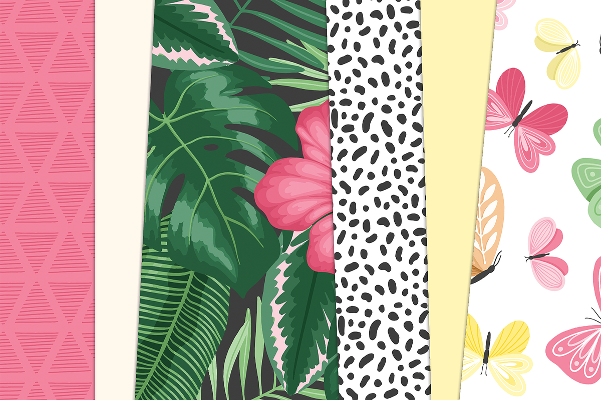 Summer Tropical Digital Bundle, a Pattern Graphic by Paper Starr Studio (Photo 2 of 8)