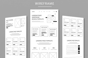 Wireframe Design Template, a Wireframe Template by MightyDesign