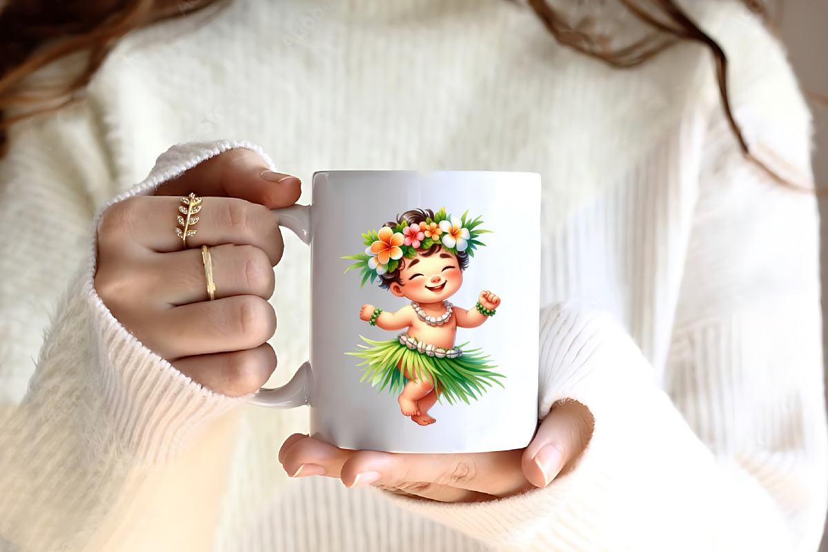 Cute Tropical Hula Dance Hawaiian, an Illustration by CreationArt (Photo 5 of 9)