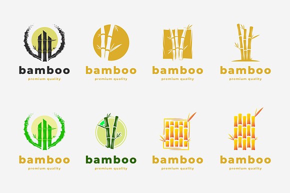 Simple Set Bundle Bamboo Logo Vintag