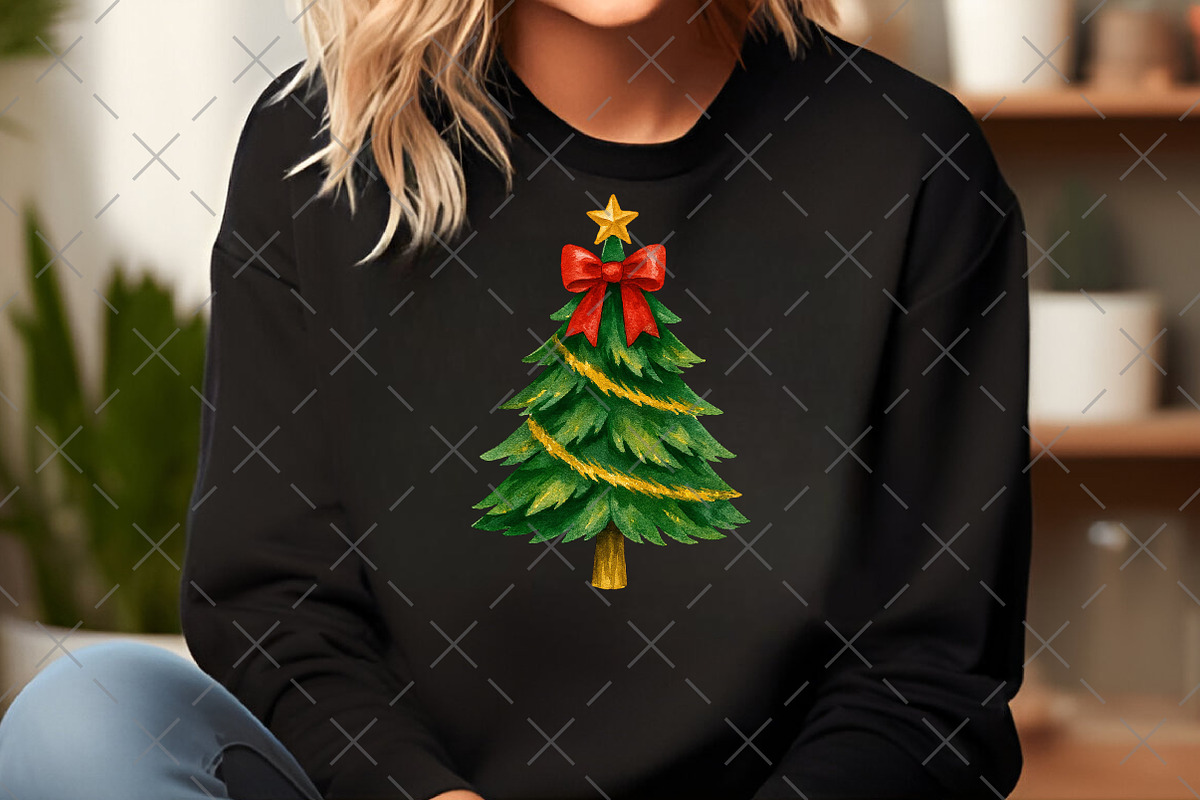 Coquette Christmas Tree Faux Glitter, an Illustration by Craft Nest (Photo 4 of 6)