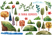 Old Fairy Tale - Watercolor Clip Art, an Animal Illustration by Mashamashastu (Thumbnail 9 of 16)