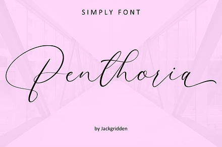 Penthoria | Handwritten Font, a Handwritten Font by Jackgridden