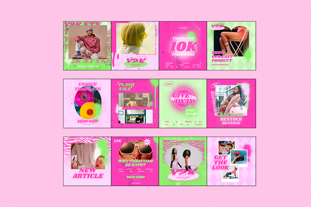 Y2K Grunge Instagram Template, a Social Media Template by Sixtysix Labs (Photo 7 of 9)