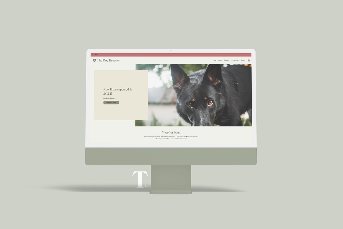 The Dog Breeder Wix Template, a Wix Template by Girl Boss From Home (Photo 8 of 8)