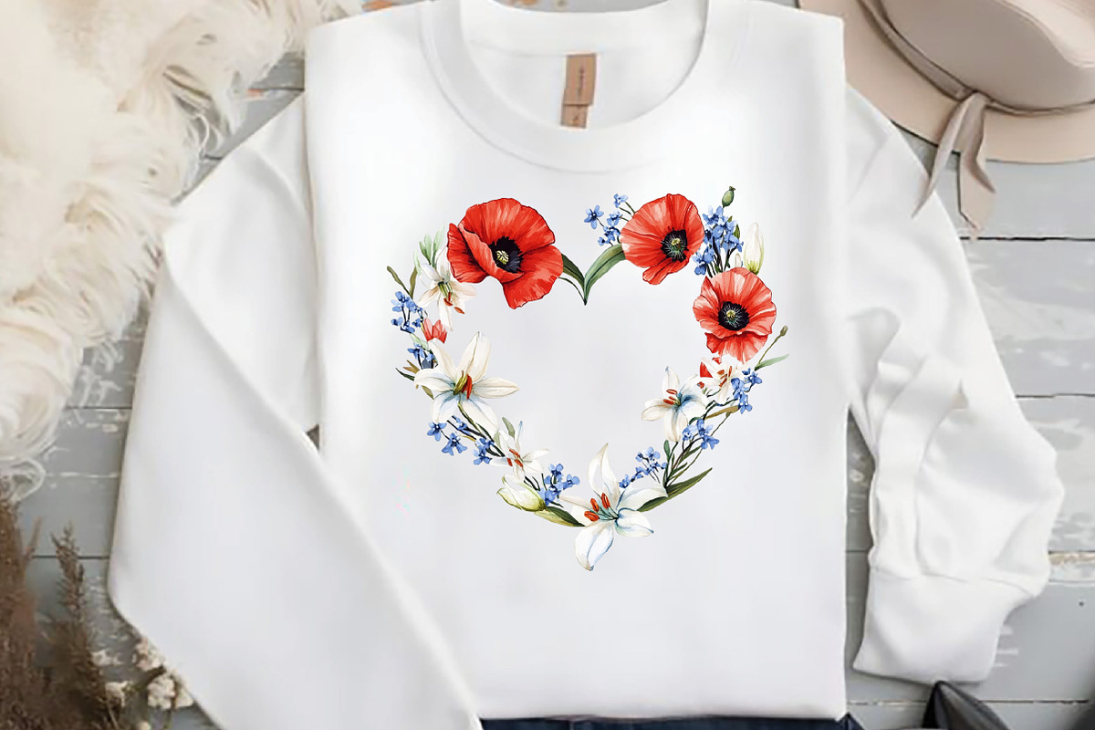 watercolor floral 4th of july, an Illustration by DreamCafeArt (Photo 4 of 5)